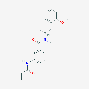 N-[2-(2-methoxyphenyl)-1-methylethyl]-N-methyl-3-(propionylamino)benzamide
