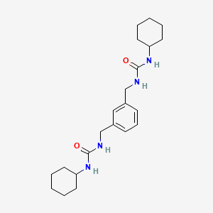 molecular formula C22H34N4O2 B5905050 N',N'''-[1,3-phenylenebis(methylene)]bis(N-cyclohexylurea) 