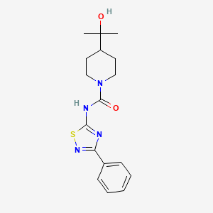 molecular formula C17H22N4O2S B5905066 4-(1-hydroxy-1-methylethyl)-N-(3-phenyl-1,2,4-thiadiazol-5-yl)piperidine-1-carboxamide 