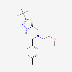 molecular formula C19H29N3O B5905079 N-[(5-tert-butyl-1H-pyrazol-3-yl)methyl]-2-methoxy-N-(4-methylbenzyl)ethanamine 