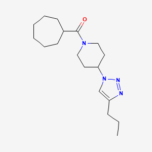 molecular formula C18H30N4O B5905080 1-(cycloheptylcarbonyl)-4-(4-propyl-1H-1,2,3-triazol-1-yl)piperidine 