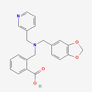 2-{[(1,3-benzodioxol-5-ylmethyl)(pyridin-3-ylmethyl)amino]methyl}benzoic acid