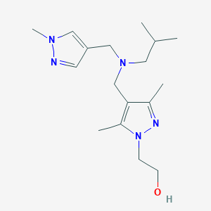 molecular formula C17H29N5O B5905105 2-[4-({isobutyl[(1-methyl-1H-pyrazol-4-yl)methyl]amino}methyl)-3,5-dimethyl-1H-pyrazol-1-yl]ethanol 