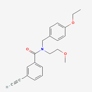 molecular formula C21H23NO3 B5905122 N-(4-ethoxybenzyl)-3-ethynyl-N-(2-methoxyethyl)benzamide 