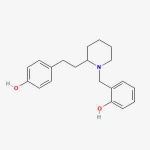 2-({2-[2-(4-hydroxyphenyl)ethyl]piperidin-1-yl}methyl)phenol