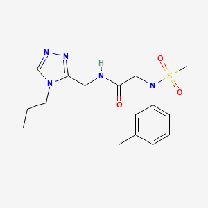 2-[(3-methylphenyl)(methylsulfonyl)amino]-N-[(4-propyl-4H-1,2,4-triazol-3-yl)methyl]acetamide