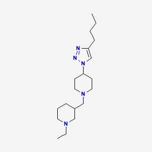 molecular formula C19H35N5 B5905147 3-{[4-(4-butyl-1H-1,2,3-triazol-1-yl)piperidin-1-yl]methyl}-1-ethylpiperidine 