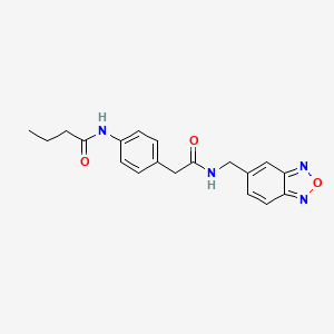 N-(4-{2-[(2,1,3-benzoxadiazol-5-ylmethyl)amino]-2-oxoethyl}phenyl)butanamide