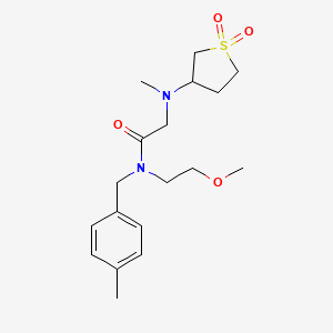 molecular formula C18H28N2O4S B5905173 2-[(1,1-dioxidotetrahydro-3-thienyl)(methyl)amino]-N-(2-methoxyethyl)-N-(4-methylbenzyl)acetamide 