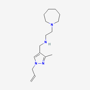 molecular formula C16H28N4 B5905188 N-[(1-allyl-3-methyl-1H-pyrazol-4-yl)methyl]-2-azepan-1-ylethanamine 