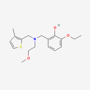 2-ethoxy-6-({(2-methoxyethyl)[(3-methyl-2-thienyl)methyl]amino}methyl)phenol