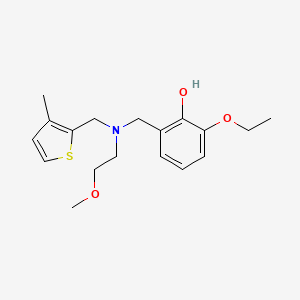 molecular formula C18H25NO3S B5905204 2-ethoxy-6-({(2-methoxyethyl)[(3-methyl-2-thienyl)methyl]amino}methyl)phenol 