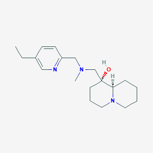(1R,9aR)-1-{[[(5-ethylpyridin-2-yl)methyl](methyl)amino]methyl}octahydro-2H-quinolizin-1-ol