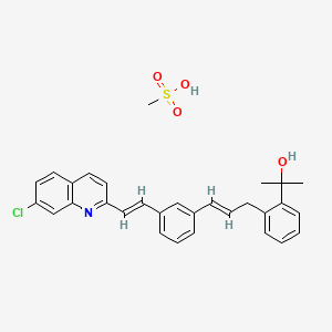 molecular formula C30H30ClNO4S B590521 去[3-[[(1-羧甲基)环丙基]甲基]硫]-2-丙烯基孟鲁司特甲磺酸盐 CAS No. 1187586-82-8