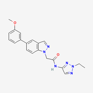 molecular formula C20H20N6O2 B5905213 N-(2-ethyl-2H-1,2,3-triazol-4-yl)-2-[5-(3-methoxyphenyl)-1H-indazol-1-yl]acetamide 