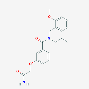 molecular formula C20H24N2O4 B5905217 3-(2-amino-2-oxoethoxy)-N-(2-methoxybenzyl)-N-propylbenzamide 