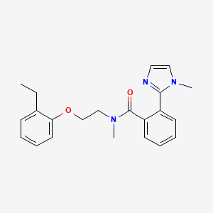 molecular formula C22H25N3O2 B5905235 N-[2-(2-ethylphenoxy)ethyl]-N-methyl-2-(1-methyl-1H-imidazol-2-yl)benzamide 
