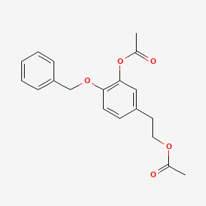 molecular formula C19H20O5 B590525 2-(3-Acetyloxy-4-phenylmethoxyphenyl)ethyl acetate CAS No. 1798042-57-5