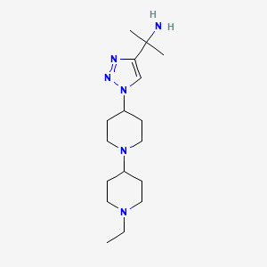 molecular formula C17H32N6 B5905250 2-[1-(1'-ethyl-1,4'-bipiperidin-4-yl)-1H-1,2,3-triazol-4-yl]propan-2-amine 