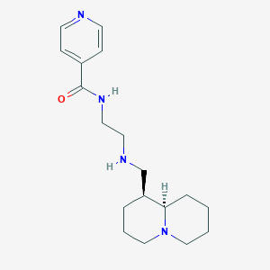 molecular formula C18H28N4O B5905251 N-(2-{[(1S,9aR)-octahydro-2H-quinolizin-1-ylmethyl]amino}ethyl)isonicotinamide 