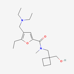 4-[(diethylamino)methyl]-5-ethyl-N-{[1-(hydroxymethyl)cyclobutyl]methyl}-N-methyl-2-furamide