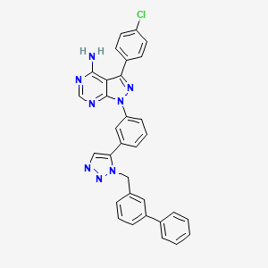 molecular formula C32H23ClN8 B590527 KB Src 4 CAS No. 1380088-03-8