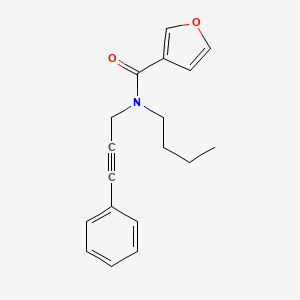 N-butyl-N-(3-phenylprop-2-yn-1-yl)-3-furamide