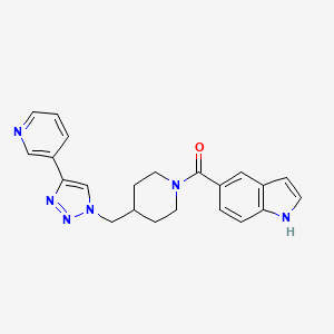 molecular formula C22H22N6O B5905308 5-({4-[(4-pyridin-3-yl-1H-1,2,3-triazol-1-yl)methyl]piperidin-1-yl}carbonyl)-1H-indole 