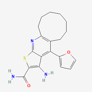 molecular formula C19H21N3O2S B590531 3-氨基-4-(2-呋喃基)-6,7,8,9,10,11-六氢-5H-环壬[b]噻吩并[3,2-e]吡啶-2-甲酰胺 CAS No. 1226794-97-3