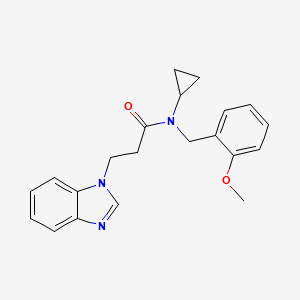 3-(1H-benzimidazol-1-yl)-N-cyclopropyl-N-(2-methoxybenzyl)propanamide