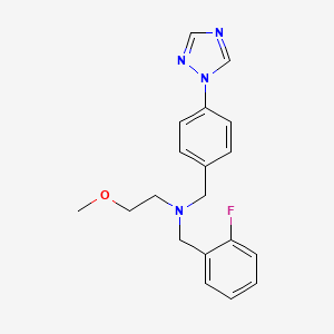 (2-fluorobenzyl)(2-methoxyethyl)[4-(1H-1,2,4-triazol-1-yl)benzyl]amine
