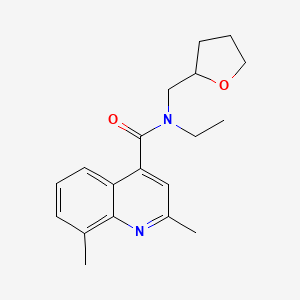molecular formula C19H24N2O2 B5905380 N-ethyl-2,8-dimethyl-N-(tetrahydrofuran-2-ylmethyl)quinoline-4-carboxamide 