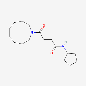 molecular formula C17H30N2O2 B5905415 4-azonan-1-yl-N-cyclopentyl-4-oxobutanamide 