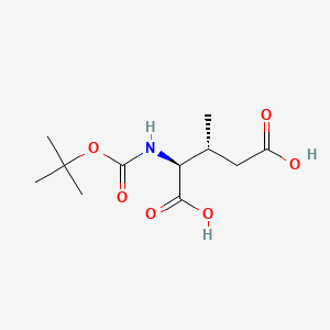 molecular formula C11H19NO6 B590542 (3R)-N-(叔丁氧羰基)-3-甲基-L-谷氨酸 CAS No. 910548-26-4