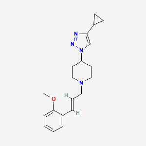 molecular formula C20H26N4O B5905422 4-(4-cyclopropyl-1H-1,2,3-triazol-1-yl)-1-[(2E)-3-(2-methoxyphenyl)prop-2-en-1-yl]piperidine 