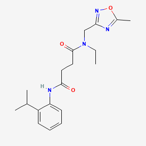 N-ethyl-N'-(2-isopropylphenyl)-N-[(5-methyl-1,2,4-oxadiazol-3-yl)methyl]succinamide