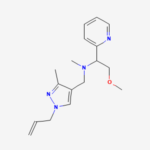 molecular formula C17H24N4O B5905435 N-[(1-allyl-3-methyl-1H-pyrazol-4-yl)methyl]-2-methoxy-N-methyl-1-pyridin-2-ylethanamine 