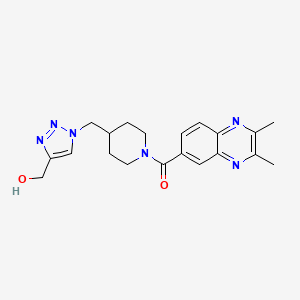 molecular formula C20H24N6O2 B5905448 [1-({1-[(2,3-dimethylquinoxalin-6-yl)carbonyl]piperidin-4-yl}methyl)-1H-1,2,3-triazol-4-yl]methanol 