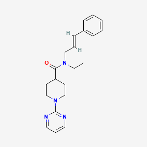 molecular formula C21H26N4O B5905457 N-ethyl-N-[(2E)-3-phenylprop-2-en-1-yl]-1-pyrimidin-2-ylpiperidine-4-carboxamide 