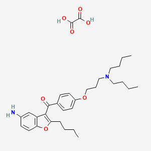molecular formula C32H44N2O7 B590547 (5-Amino-2-butylbenzofuran-3-yl)(4-(3-(dibutylamino)propoxy)phenyl)methanone oxalate CAS No. 500791-70-8