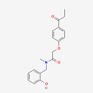 N-(2-hydroxybenzyl)-N-methyl-2-(4-propionylphenoxy)acetamide