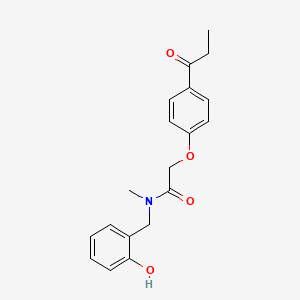 molecular formula C19H21NO4 B5905473 N-(2-hydroxybenzyl)-N-methyl-2-(4-propionylphenoxy)acetamide 