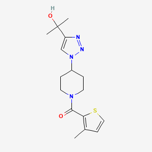 molecular formula C16H22N4O2S B5905489 2-(1-{1-[(3-methyl-2-thienyl)carbonyl]piperidin-4-yl}-1H-1,2,3-triazol-4-yl)propan-2-ol 
