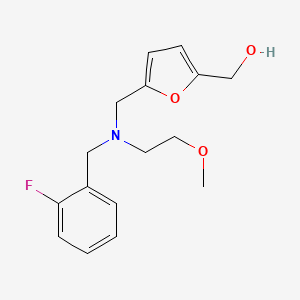 molecular formula C16H20FNO3 B5905522 (5-{[(2-fluorobenzyl)(2-methoxyethyl)amino]methyl}-2-furyl)methanol 