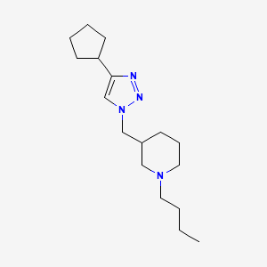 1-butyl-3-[(4-cyclopentyl-1H-1,2,3-triazol-1-yl)methyl]piperidine