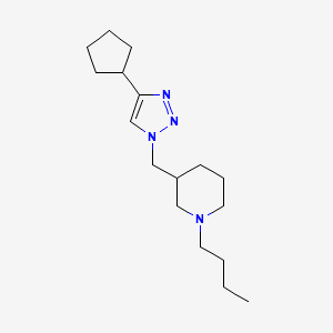 molecular formula C17H30N4 B5905524 1-butyl-3-[(4-cyclopentyl-1H-1,2,3-triazol-1-yl)methyl]piperidine 