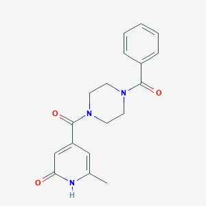 molecular formula C18H19N3O3 B5905535 4-[(4-benzoylpiperazin-1-yl)carbonyl]-6-methylpyridin-2(1H)-one 
