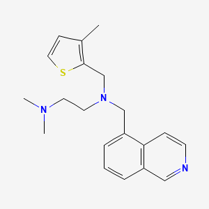 molecular formula C20H25N3S B5905543 N-(isoquinolin-5-ylmethyl)-N',N'-dimethyl-N-[(3-methyl-2-thienyl)methyl]ethane-1,2-diamine 