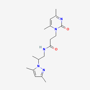 3-(4,6-dimethyl-2-oxopyrimidin-1(2H)-yl)-N-[2-(3,5-dimethyl-1H-pyrazol-1-yl)propyl]propanamide