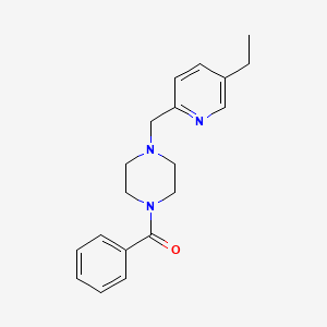 molecular formula C19H23N3O B5905560 1-benzoyl-4-[(5-ethylpyridin-2-yl)methyl]piperazine 